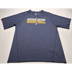 Indiana Pacers Adidas NBA Short Sleeve Shirt Mens Large Tall LT Basketball *READ